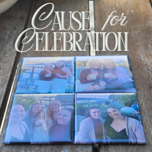 2" x 2" Hard Cover Photo Magnets