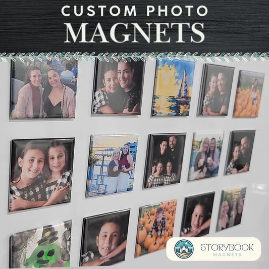 2" x 2" Hard Cover Photo Magnets