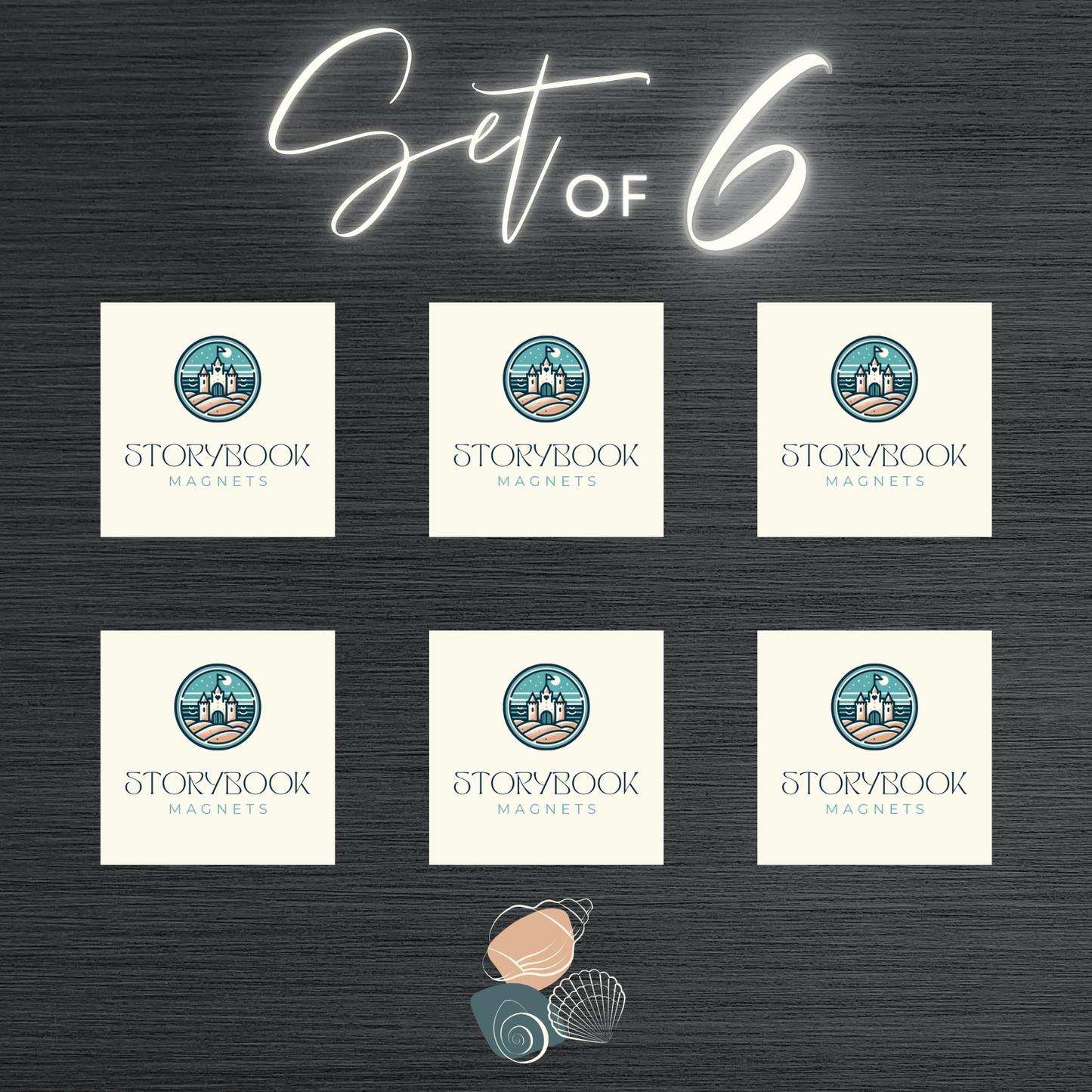2" x 2" Hard Cover Photo Magnets