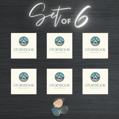 2" x 2" Hard Cover Photo Magnets