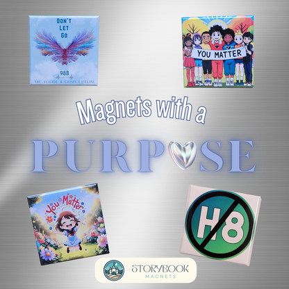 Awareness & Support Magnets | Handmade 2"x2" Gifts